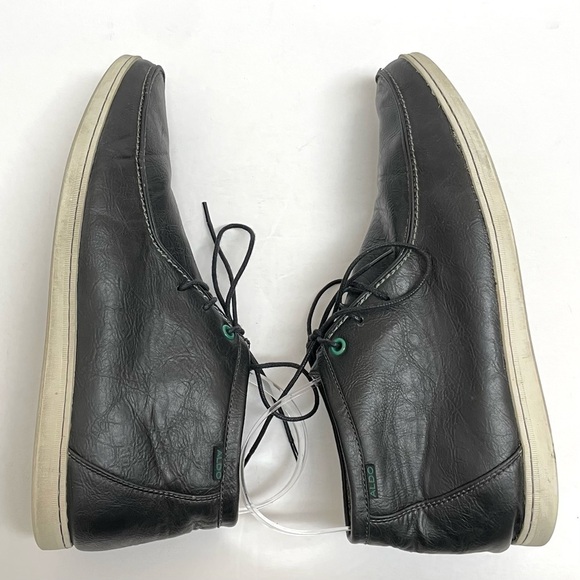 Aldo black leather ankle boots booties sz 11 main image 5